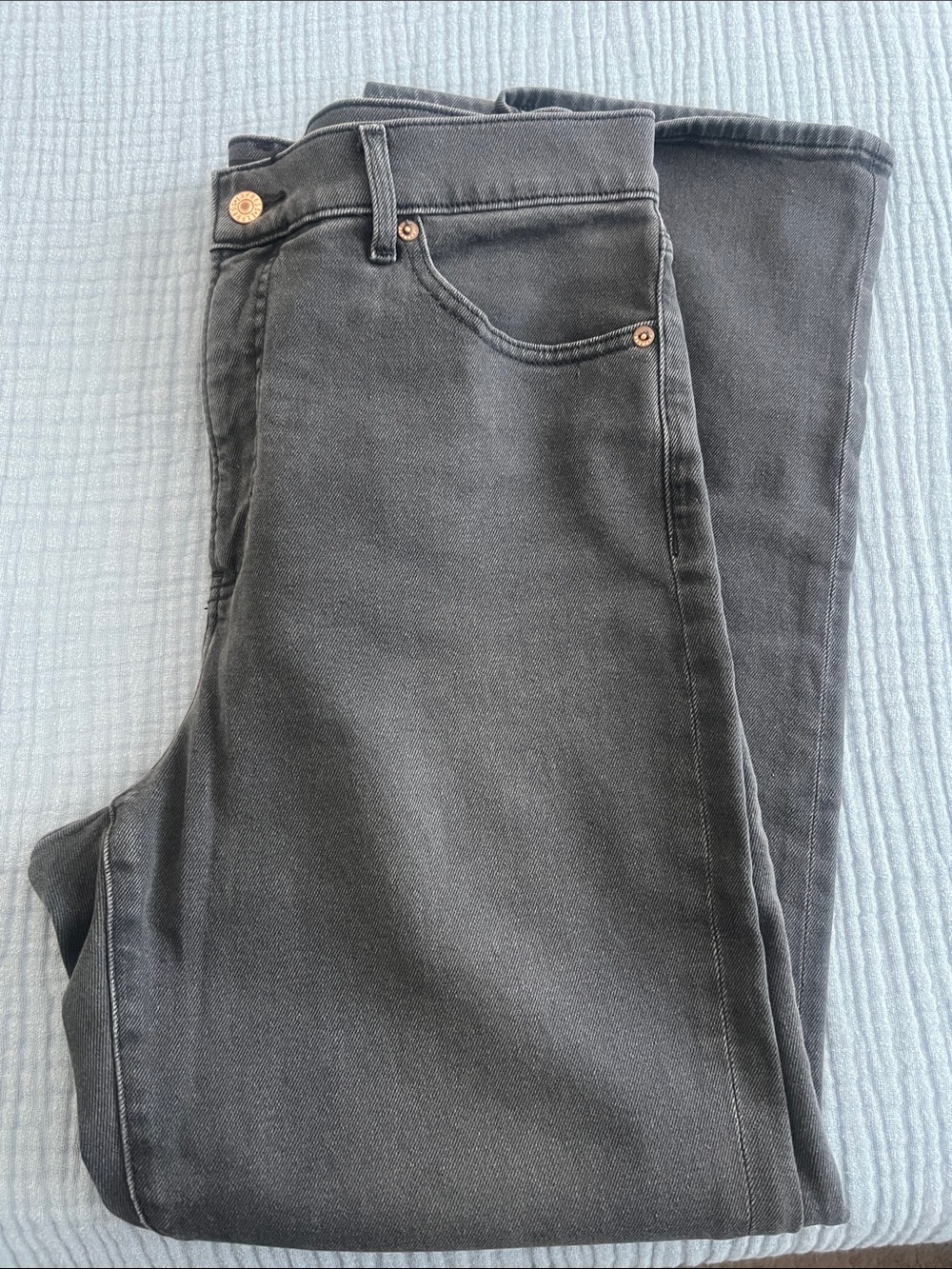 Express Modern Straight Women's Size 12 Regular Jeans Grey Black Stretch